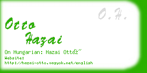 otto hazai business card